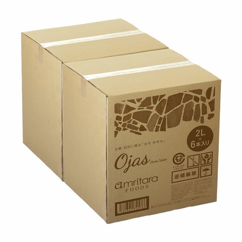 【定期便／送料無料】クリスタウォーター オージャス 2L×6本（ケース）×2