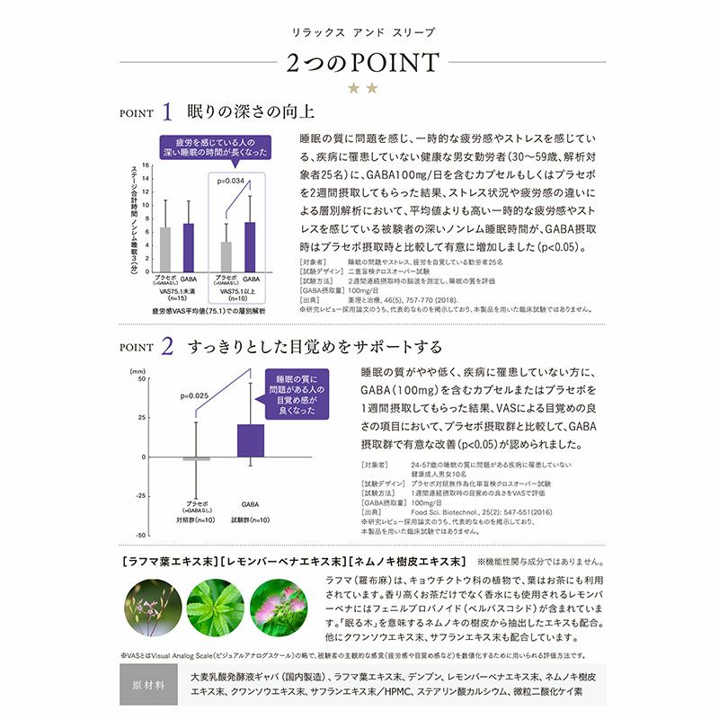 【定期便／送料無料】リラックス アンド スリープ 30粒